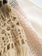 HIROKO KOSHINO LACE BEIGE HIROKO BIS KNIT CARDIGAN
