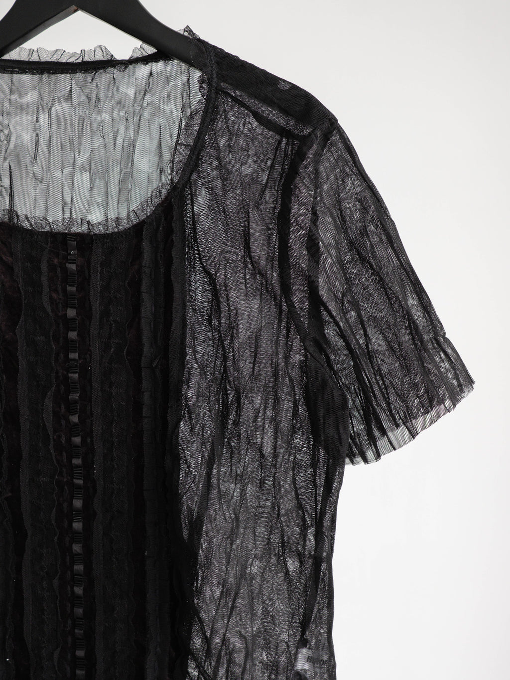 HIROKO KOSHINO LACE BLACK HIROKO BIS/ SEQUIN T-SHIRT