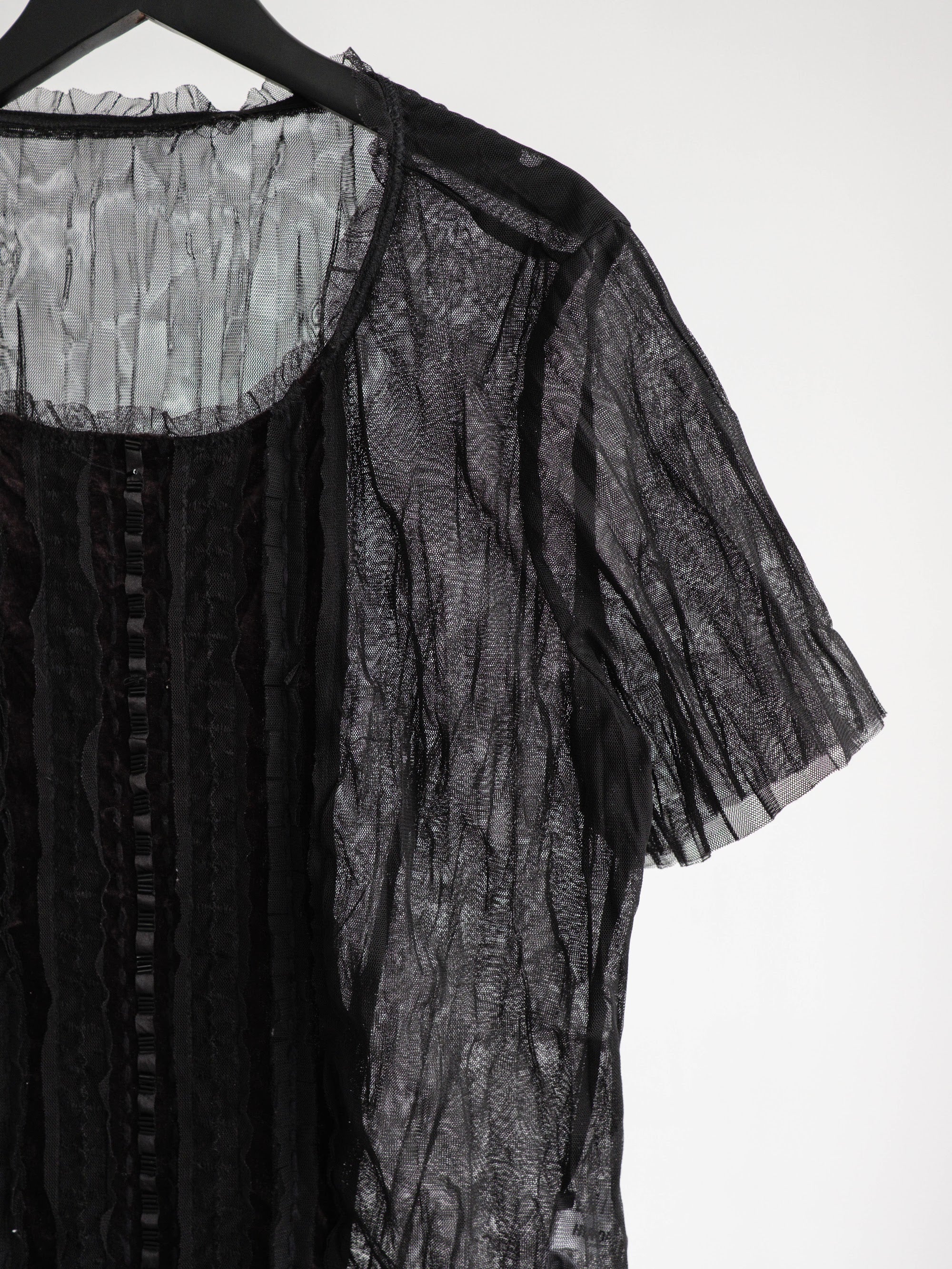 HIROKO KOSHINO LACE BLACK HIROKO BIS/ SEQUIN T-SHIRT