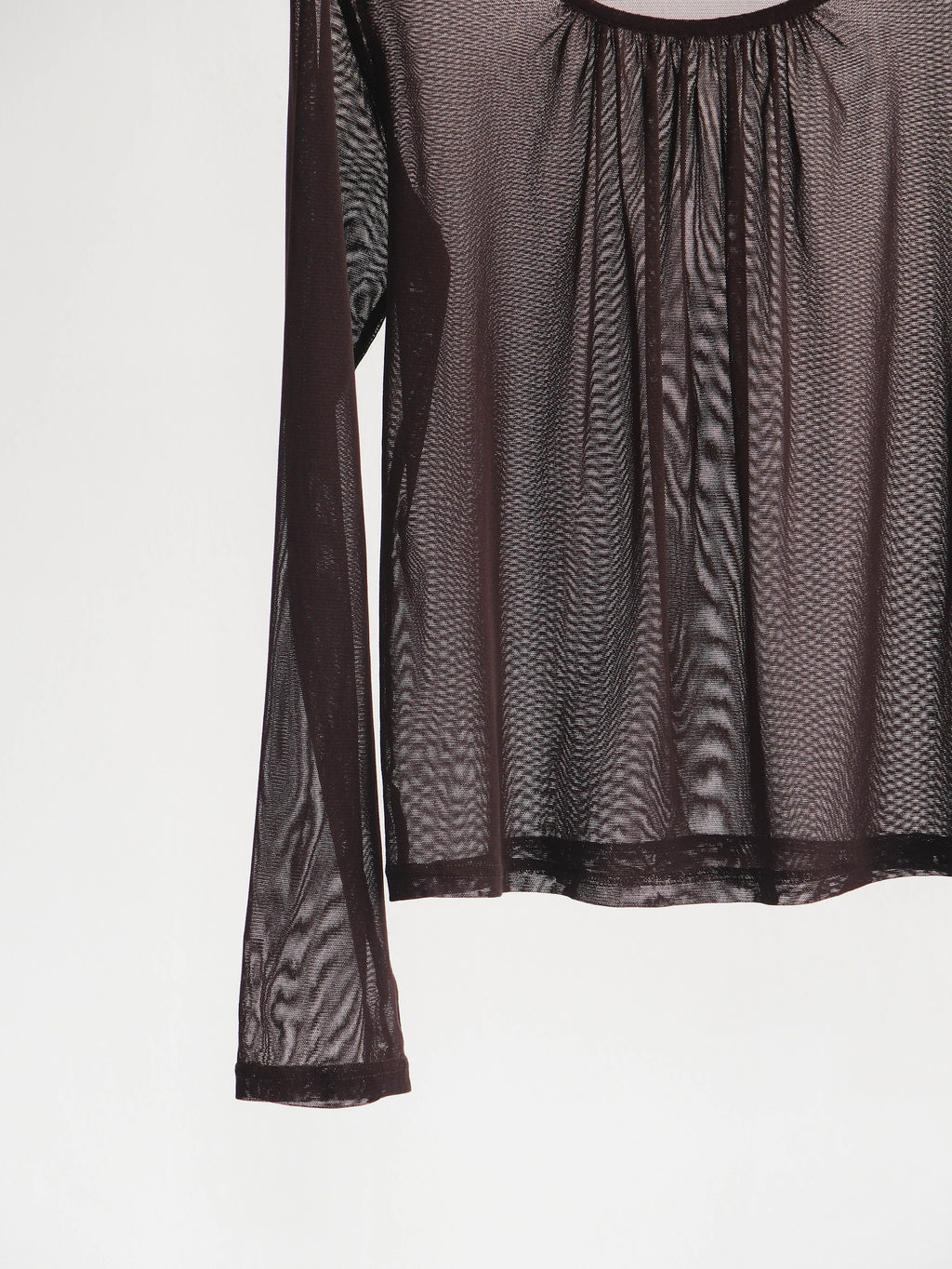 HIROKO KOSHINO LACE BROWN TRUNK LS T-SHIRT