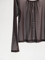 HIROKO KOSHINO LACE BROWN TRUNK LS T-SHIRT