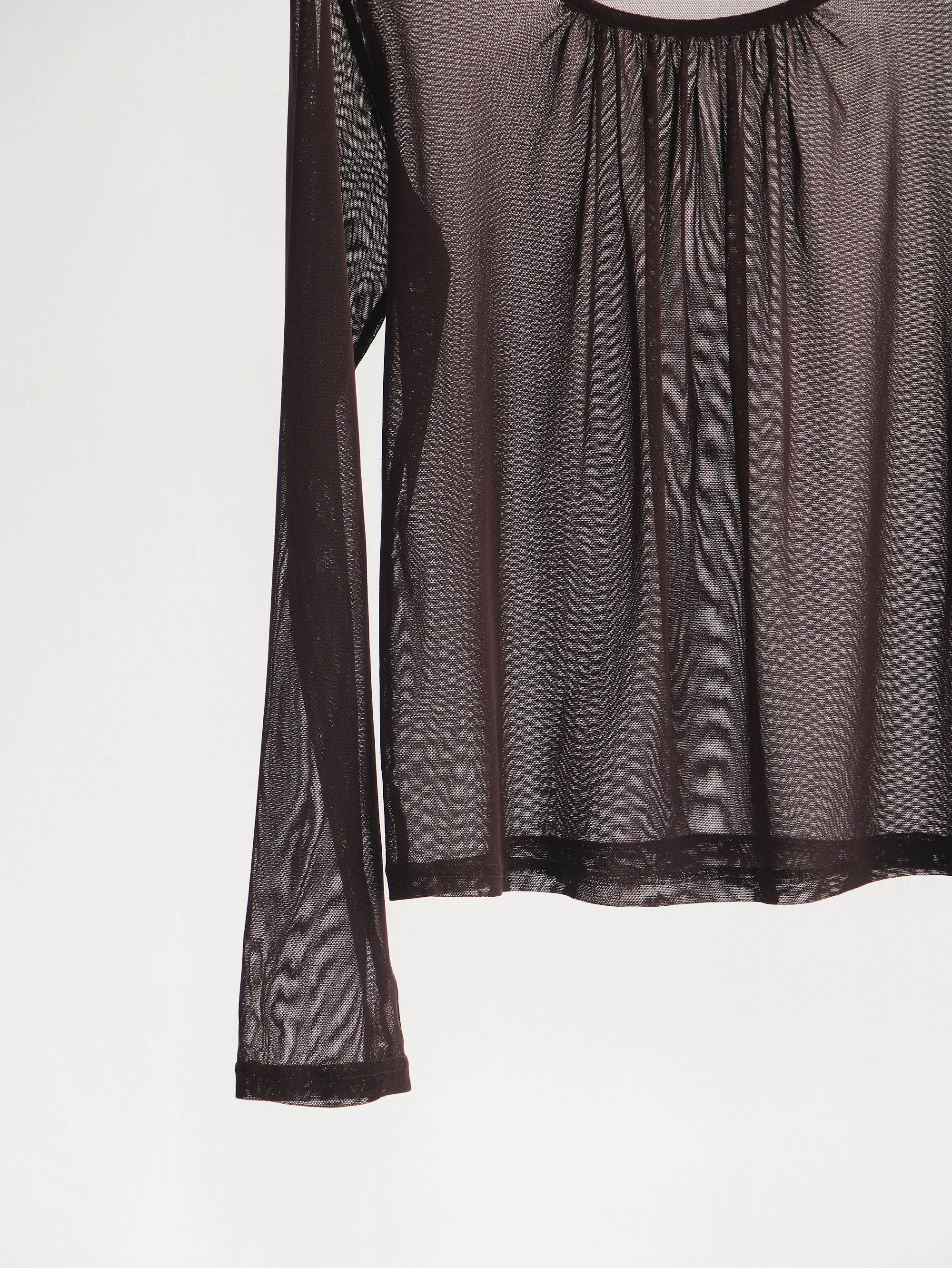 HIROKO KOSHINO LACE BROWN TRUNK LS T-SHIRT