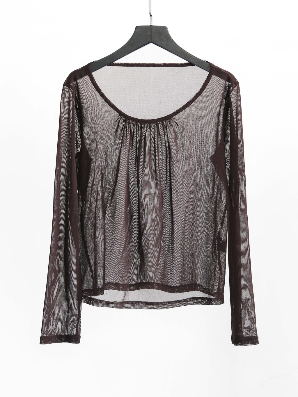 HIROKO KOSHINO LACE BROWN TRUNK LS T-SHIRT