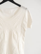 HIROKO KOSHINO LACE WHITE TRICO/ FLORAL T-SHIRT