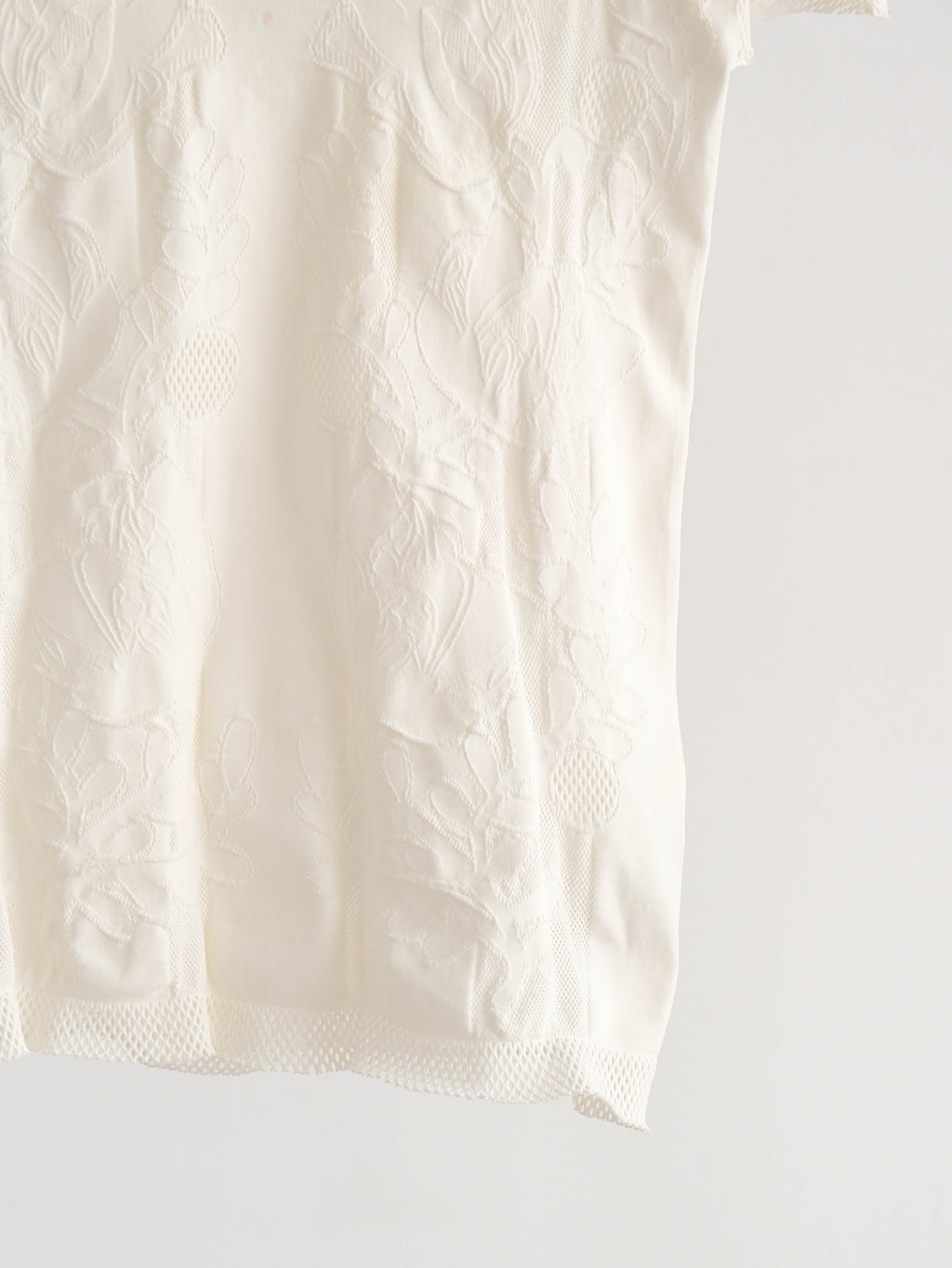 HIROKO KOSHINO LACE WHITE TRICO/ FLORAL T-SHIRT