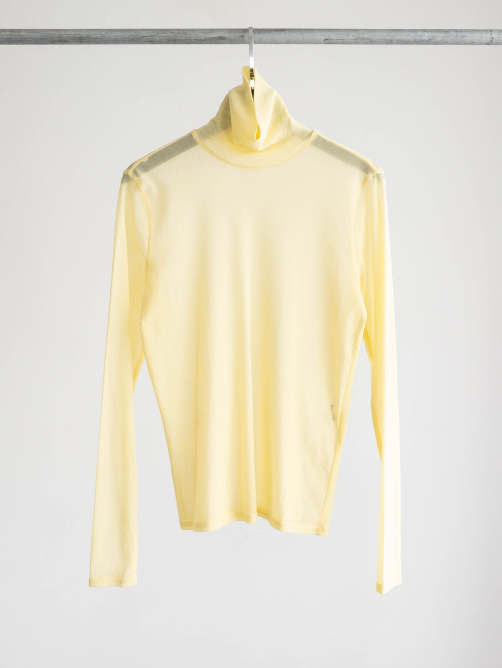 HIROKO KOSHINO LACE YELLOW ESSENTIEL/ HIGH NECK LS T-SHIRT