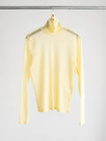 HIROKO KOSHINO LACE YELLOW ESSENTIEL/ HIGH NECK LS T-SHIRT
