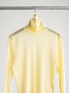 HIROKO KOSHINO LACE YELLOW ESSENTIEL/ HIGH NECK LS T-SHIRT