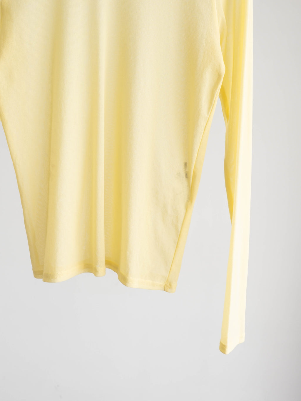 HIROKO KOSHINO LACE YELLOW ESSENTIEL/ HIGH NECK LS T-SHIRT