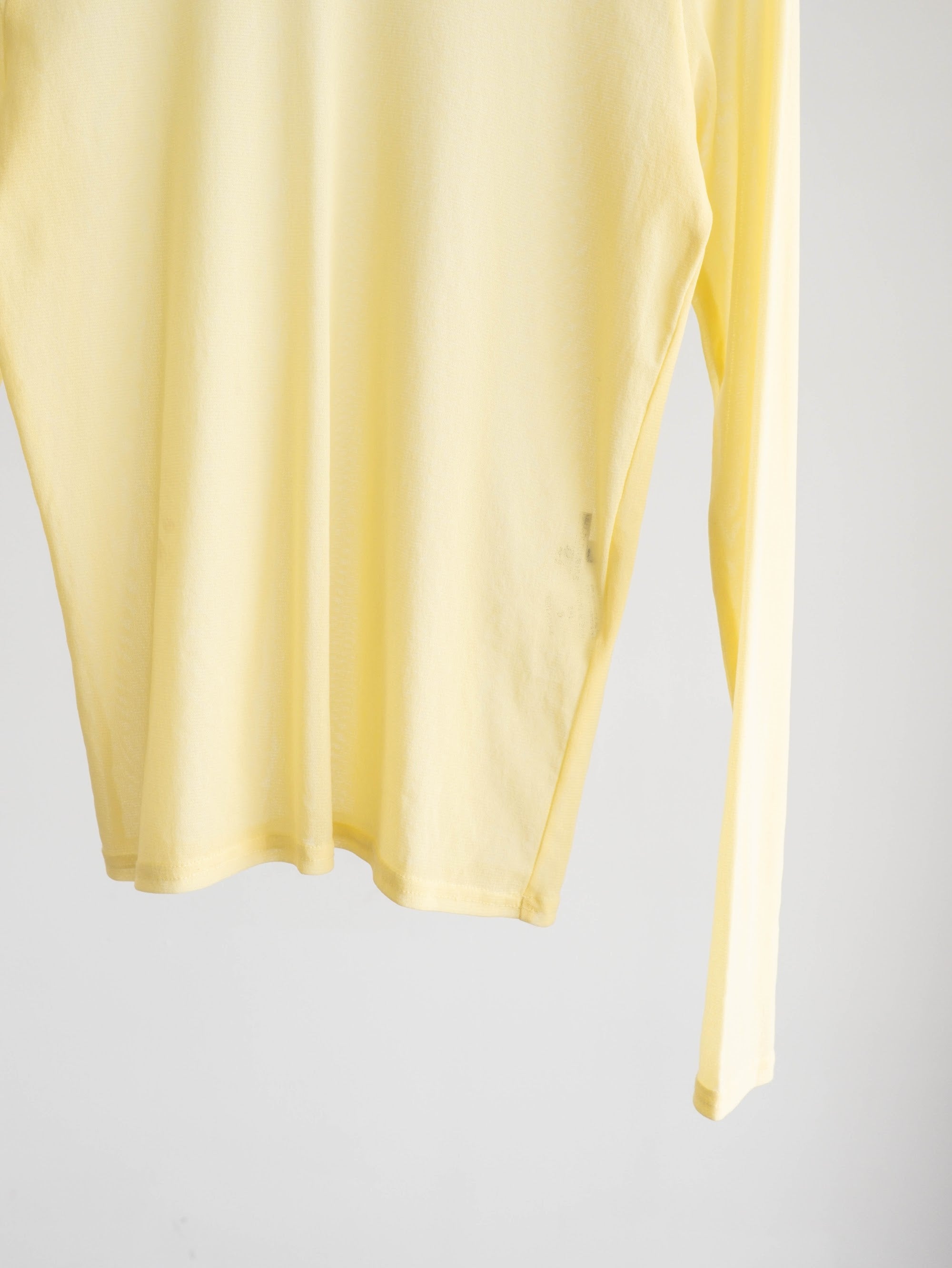 HIROKO KOSHINO LACE YELLOW ESSENTIEL/ HIGH NECK LS T-SHIRT