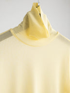 HIROKO KOSHINO LACE YELLOW ESSENTIEL/ HIGH NECK LS T-SHIRT