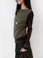 1990s FENDI BROWN MONOGRAM TANK TOP