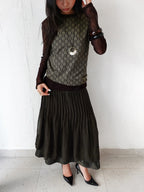 HIROKO KOSHINO POLKA DOTS BLACK PREMIER SKIRT