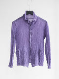 ISSEY MIYAKE CRUSHED PLEATS PURPLE ME LS SHIRT