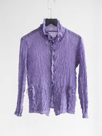 ISSEY MIYAKE CRUSHED PLEATS PURPLE ME LS SHIRT
