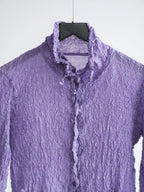 ISSEY MIYAKE CRUSHED PLEATS PURPLE ME LS SHIRT