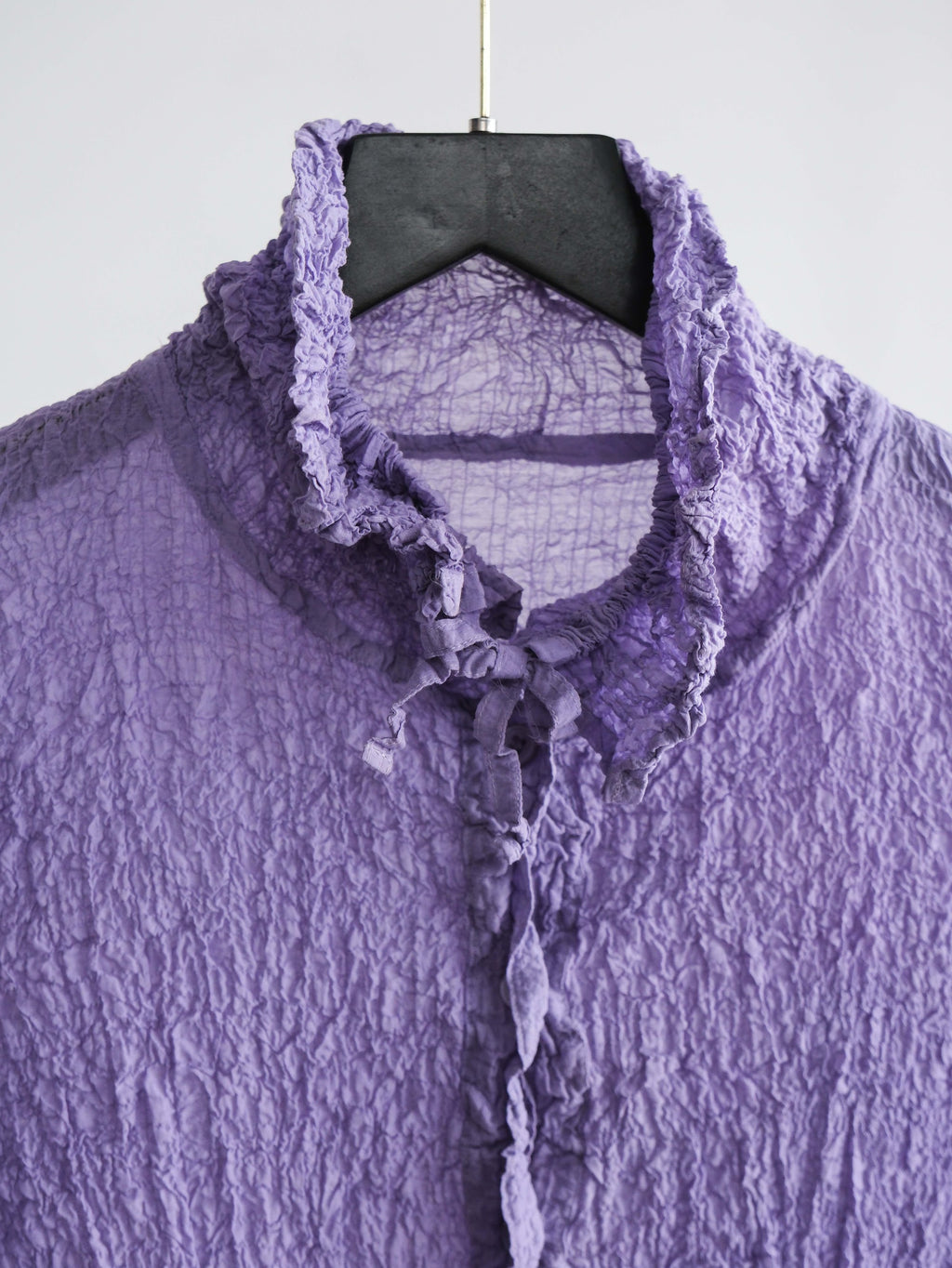 ISSEY MIYAKE CRUSHED PLEATS PURPLE ME LS SHIRT