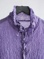 ISSEY MIYAKE CRUSHED PLEATS PURPLE ME LS SHIRT