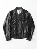 JEAN PAUL GAULTIER BLACK LEATHER BOMBER JACKET