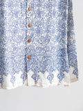 JEAN PAUL GAULTIER FLORAL BLUE LS SHIRT