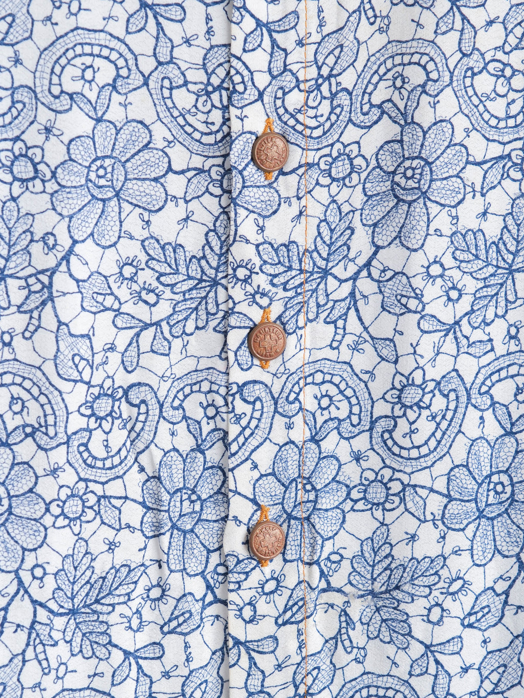 JEAN PAUL GAULTIER FLORAL BLUE LS SHIRT
