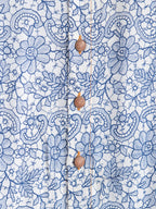 JEAN PAUL GAULTIER FLORAL BLUE LS SHIRT