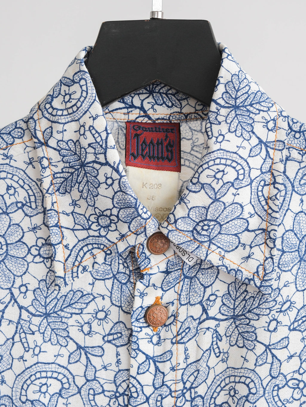 JEAN PAUL GAULTIER FLORAL BLUE LS SHIRT
