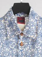 JEAN PAUL GAULTIER FLORAL BLUE LS SHIRT