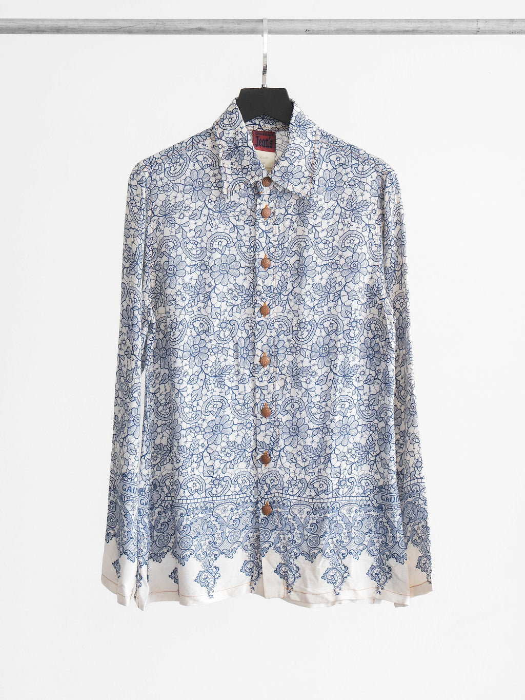 JEAN PAUL GAULTIER FLORAL BLUE LS SHIRT