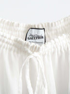 JEAN PAUL GAULTIER LACE WHITE POLYESTER/ BLUE LAYER LS T-SHIRT