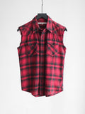 JOHNLAWRENCESULLIVAN PLAID / TARTAN RED SS SHIRT