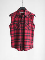 JOHNLAWRENCESULLIVAN PLAID / TARTAN RED SS SHIRT