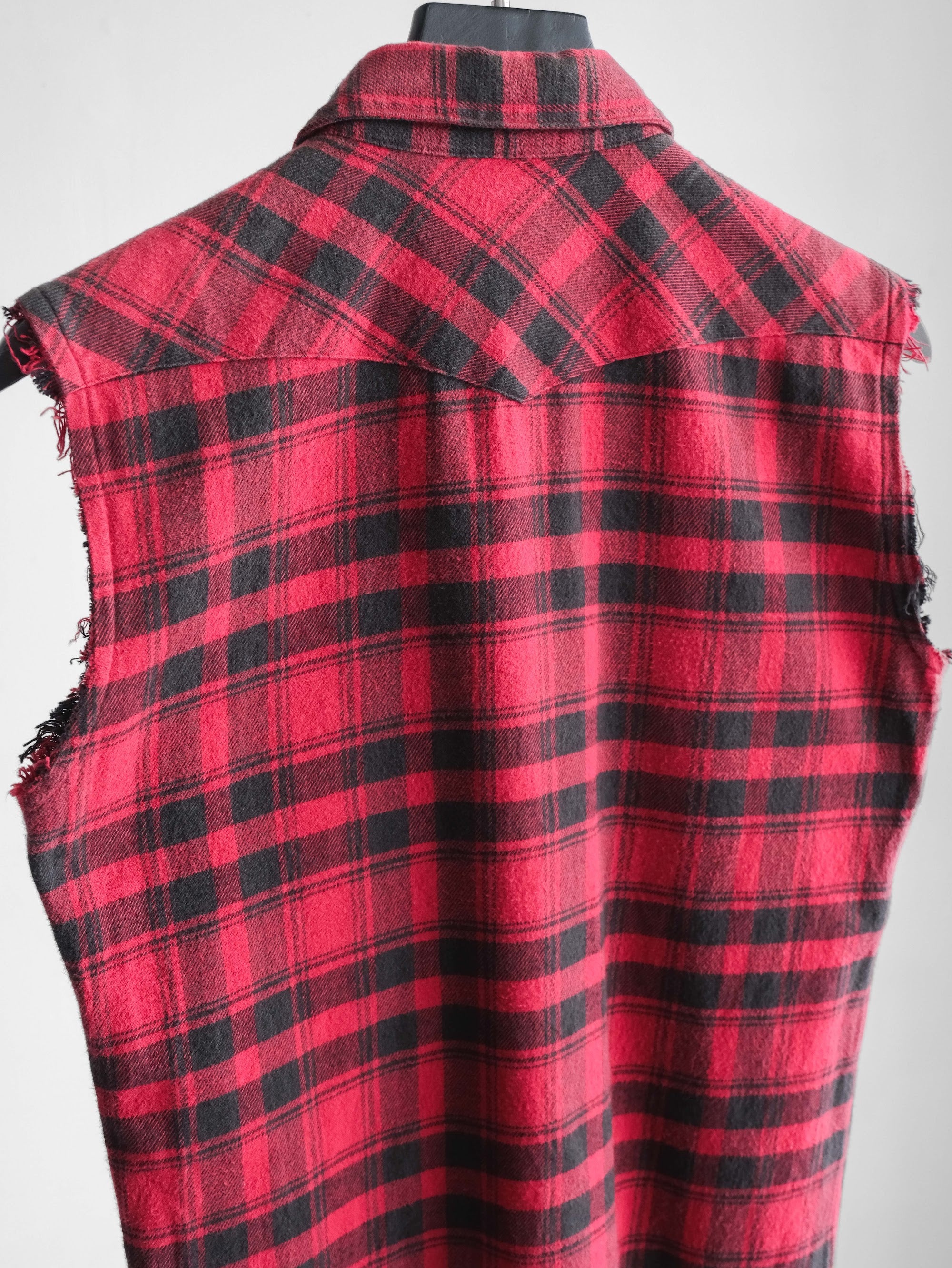JOHNLAWRENCESULLIVAN PLAID / TARTAN RED SS SHIRT