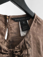 MARC JACOBS FLORAL BROWN " MARC " TANK TOP