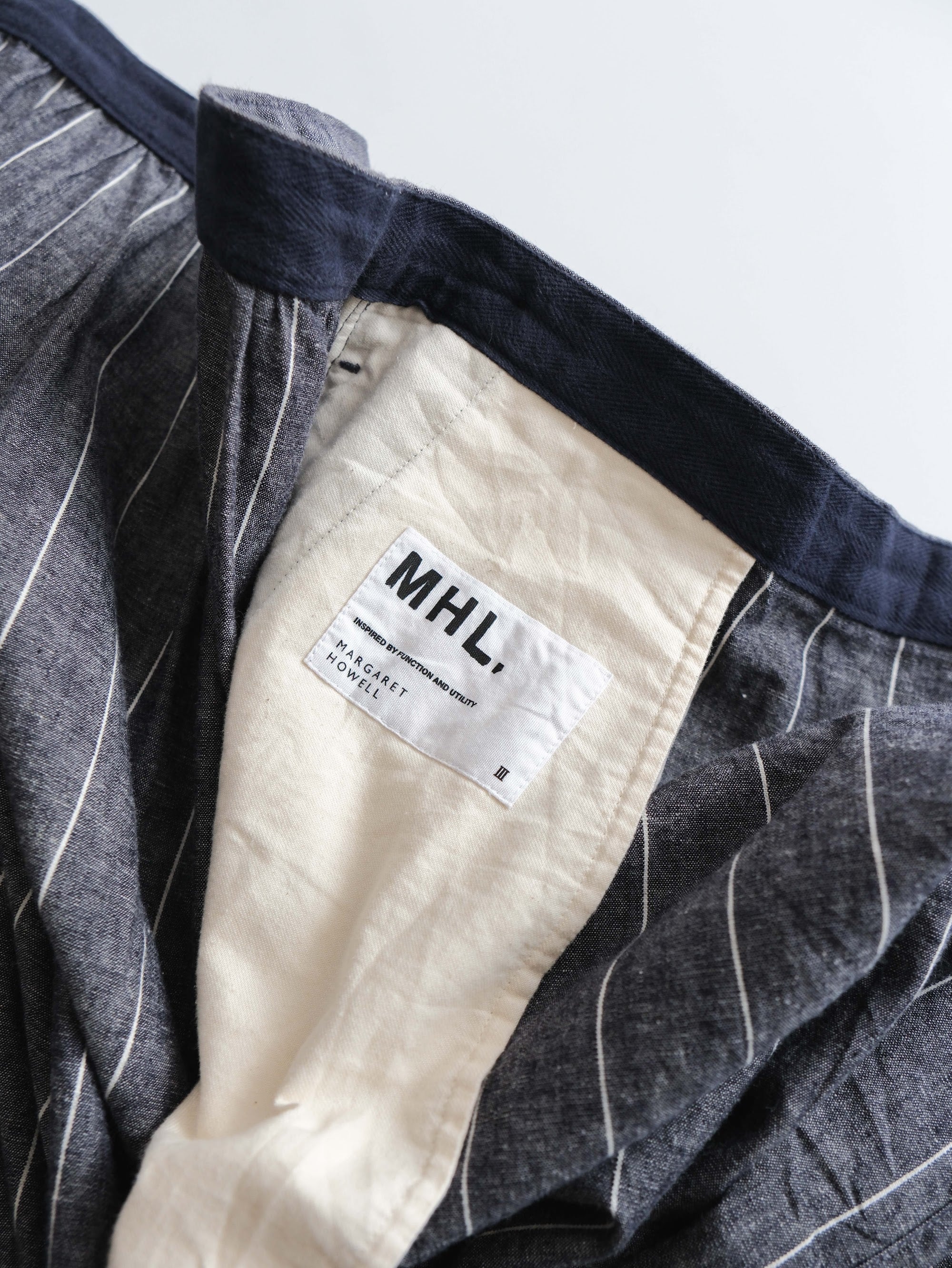 MARGERET HOWELL STRIPES GREY MHL SKIRT