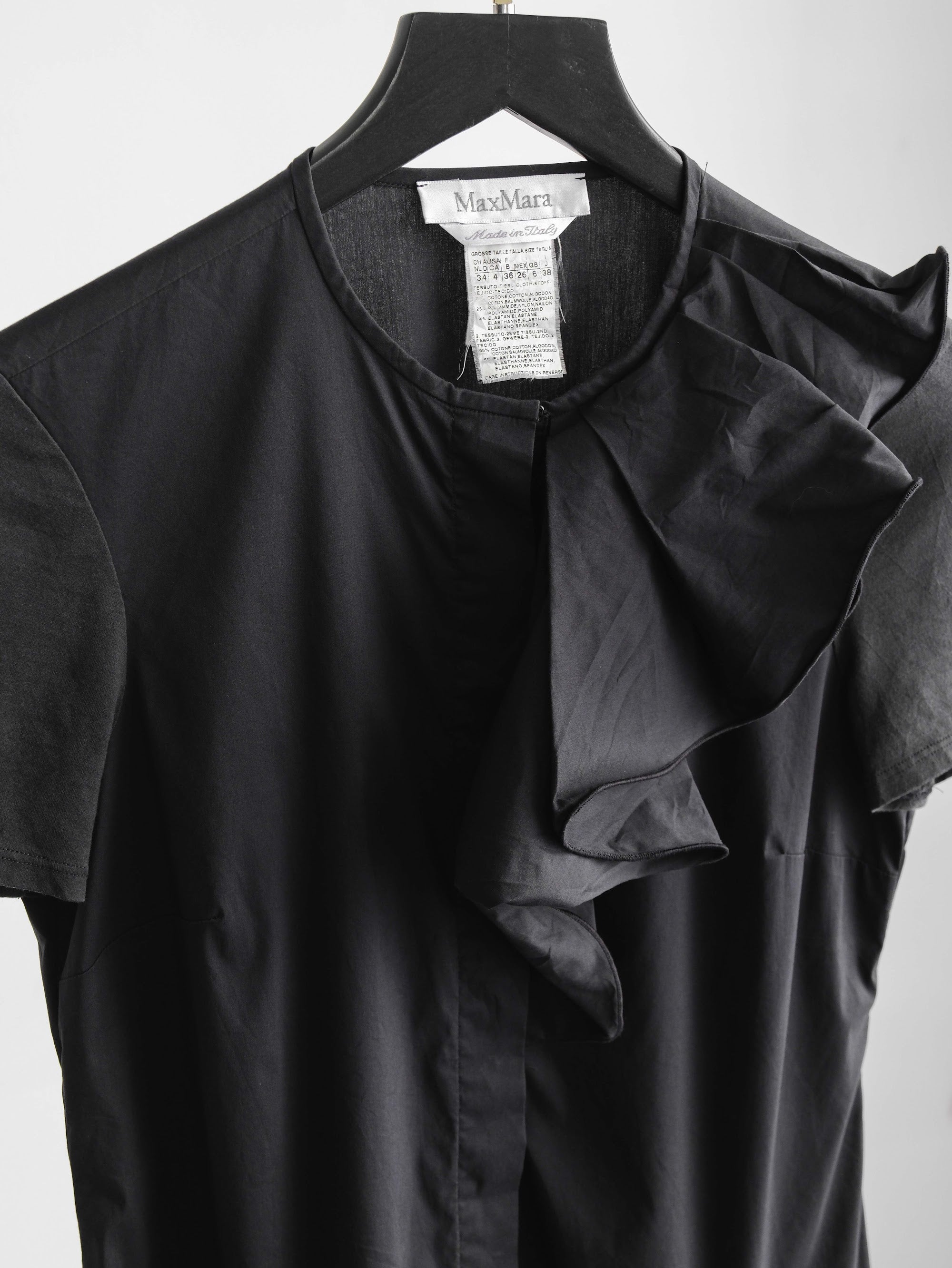 MAXMARA BLACK MADE IN ITALY T-SHIRT