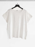 PLANTATION CRUSHED PLEATS WHITE T-SHIRT