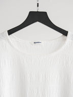 PLANTATION CRUSHED PLEATS WHITE T-SHIRT