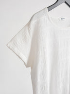 PLANTATION CRUSHED PLEATS WHITE T-SHIRT