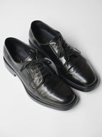 PRADA BLACK LEATHER DERBY SHOES