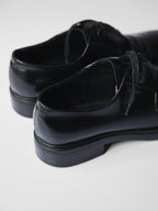 PRADA BLACK LEATHER DERBY SHOES