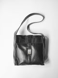 PRADA BLACK LEATHER MESSENGER BAG