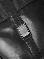 PRADA BLACK LEATHER MESSENGER BAG
