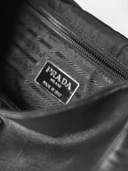 PRADA BLACK LEATHER MESSENGER BAG