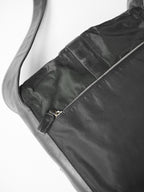 PRADA BLACK LEATHER MESSENGER BAG