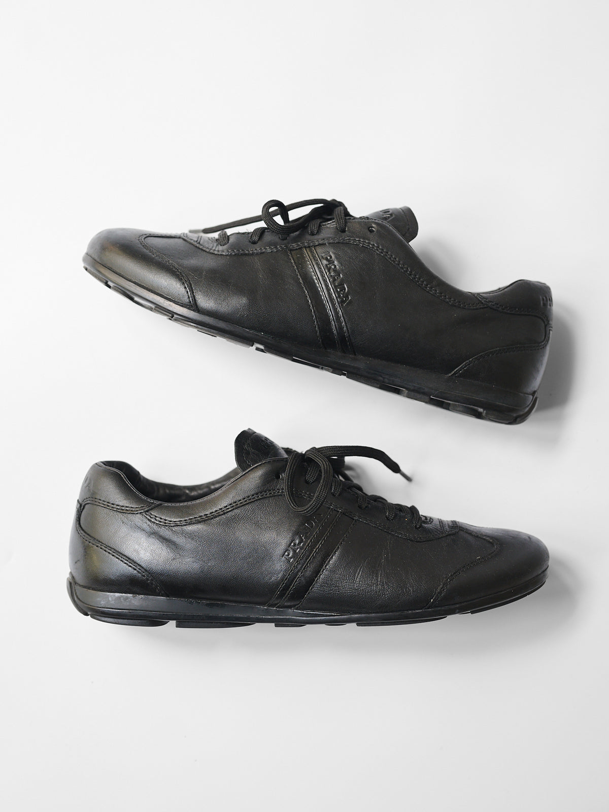 PRADA BLACK LOW TOP SHOES