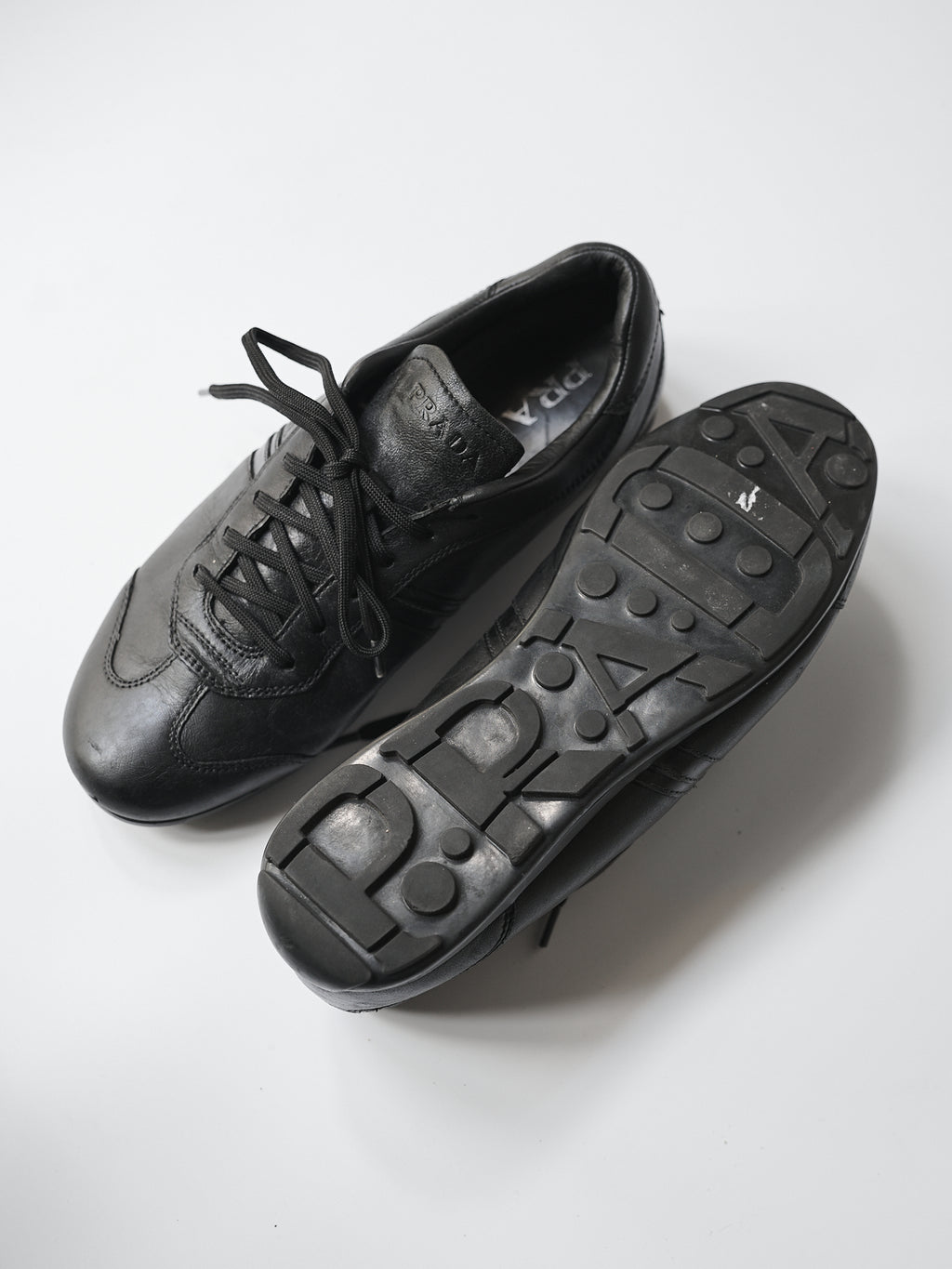 PRADA BLACK LOW TOP SHOES