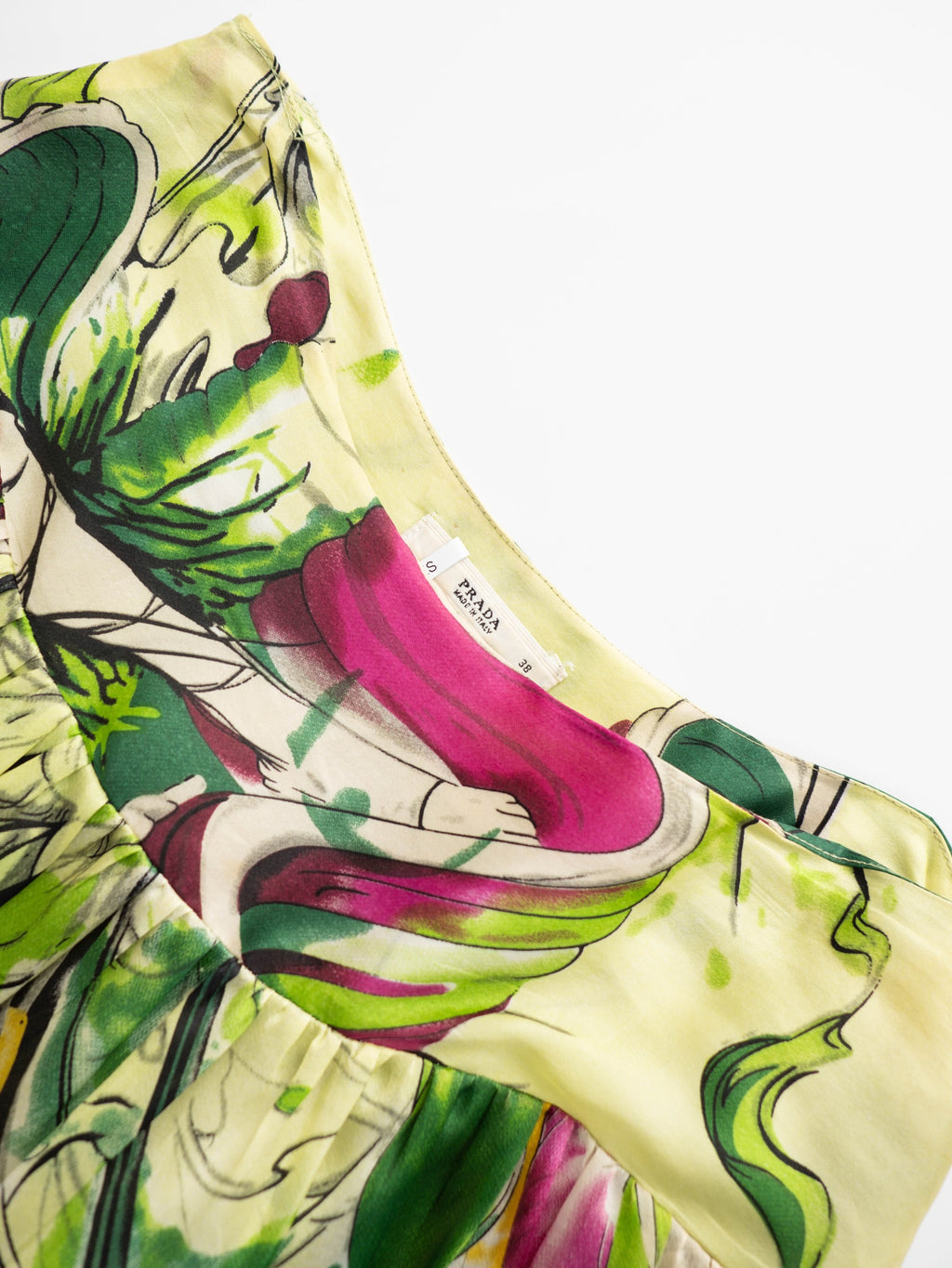 PRADA FLORAL GREEN RUNWAY 2007 SKIRT