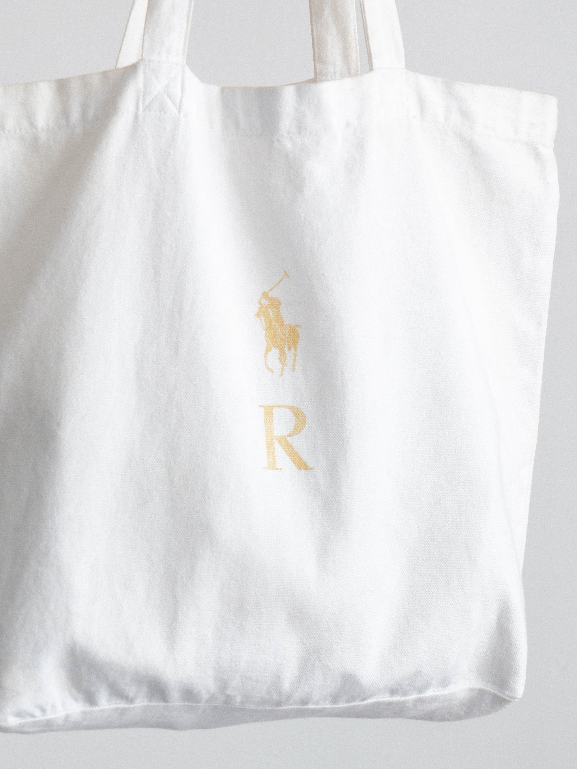RALPH LAUREN CREAM POLO BEAR BAG