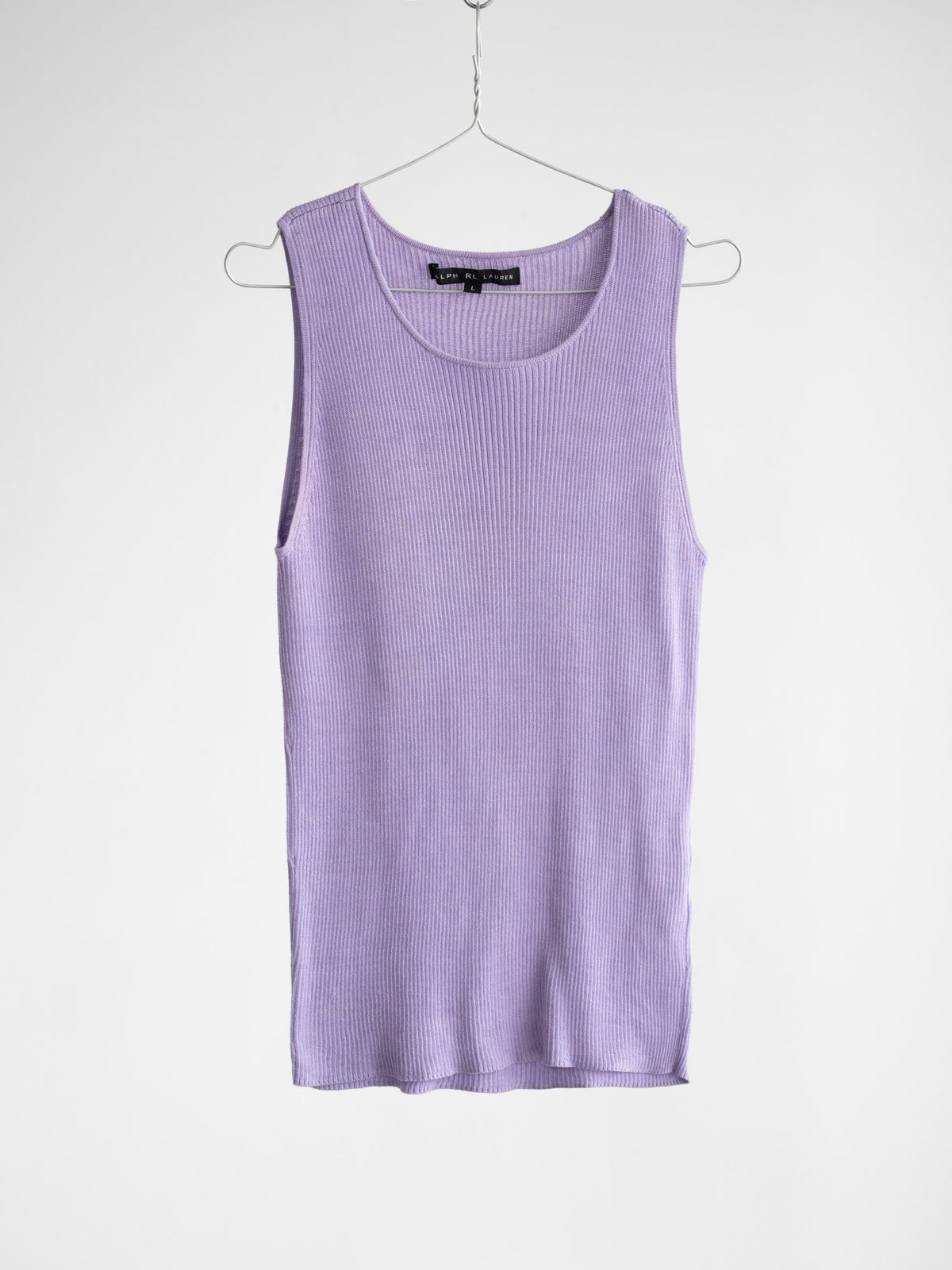RALPH LAUREN PURPLE RIBBED TANK TOP